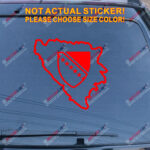 Bosnia and Herzegovina Map Decal Sticker Coat of arms Car Vinyl pick size color - Image 14