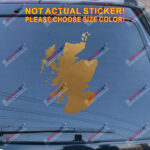 Scotland Map Outline Decal Sticker Scottish Car Vinyl pick size color b - Image 13