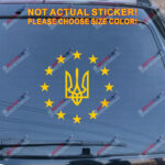 Ukraine Flag Tryzub EU Decal Sticker Ukrainian Car Vinyl pick size no bkgrd - Image 16