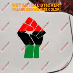 Africa Pan African Flag Fist Decal Sticker Car Vinyl pick size
