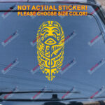 Hawaii Tribal Decal Sticker Hawaiian HI Car Vinyl pick size color no bkgrd a - Image 15