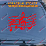 Music Note Notation Sign Decal Sticker Car Vinyl pick size color no bkgrd b - Image 14