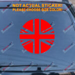 UK Flag Union Jack Decal Sticker Car Vinyl pick size color no bkgrd round - Image 14