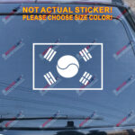 South Korea Flag Korean Decal Sticker Vinyl pick size color no bkgrd die cut b - Image 11