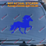 Icelandic Horse Decal Sticker Iceland Car Vinyl pick size color no bkgrd b - Image 15