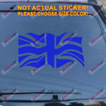 UK Waving Flag Union Jack British Decal Sticker Car Vinyl pick size color d - Image 15