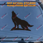 Howling Wolf Decal Sticker Car Vinyl pick size color no bkgrd die cut a - Image 11