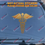 Caduceus Symbol EMT Medical Decal Sticker Car Vinyl pick size color - Image 12