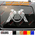 Huginn And Muninn Twin Ravens Valknut Decal Sticker Car Vinyl Norse Odin c