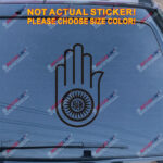 Jainism Ahimsa Hand Decal Sticker Car Vinyl pick size color no bkgrd - Image 11