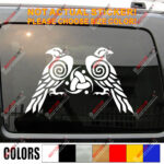 Huginn And Muninn Twin Ravens Celtic Knot Decal Sticker Car Vinyl Norse Odin a