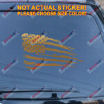 USA American Flag Decal Sticker Car Vinyl pick size American no bkgrd distressed - Image 13