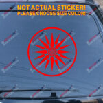 Sun of Vergina Macedonia Flag Decal Sticker Car Vinyl Macedonian pick size round - Image 14