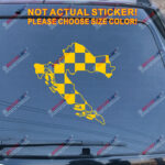 Croatia Map Flag Coat of arms Decal Sticker Croatian Car Vinyl die cut - Image 16