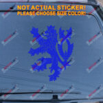 Czech Republic Lion Decal Sticker Czechs Car Vinyl pick size color no bkgrd b - Image 15