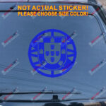 Portugal Portuguese Flag Seal Decal Sticker Car Vinyl round die cut simple style - Image 15