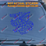 Anglo Saxon White Dragon Decal Sticker England English Car Vinyl pick size g - Image 15