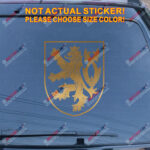 Czech Republic Lion Decal Sticker Czechs Car Vinyl pick size no bkgrd shield - Image 13