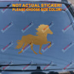 Icelandic Horse Decal Sticker Iceland Car Vinyl pick size color no bkgrd b - Image 13