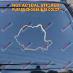 Romania Map Decal Sticker Romanian Outline Silhouette Car Vinyl pick size color - Image 12