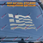 Greece Waving Flag Decal Sticker Greek Car Vinyl pick size color no bkgrd b - Image 12