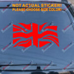UK Waving Flag Union Jack British Decal Sticker Car Vinyl pick size color d - Image 14