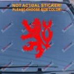 Czech Republic Lion Decal Sticker Czechs Car Vinyl pick size color no bkgrd b - Image 14