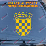 Coat of arms of Croatia Republic Decal Sticker Car Vinyl die cut pick size color - Image 16