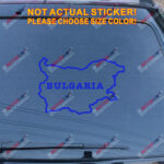 Bulgaria Map Outline Silhouette Decal Sticker Country Car Vinyl Bulgarian a - Image 15