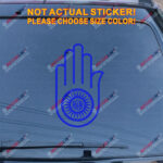 Jainism Ahimsa Hand Decal Sticker Car Vinyl pick size color no bkgrd - Image 15