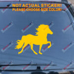 Icelandic Horse Decal Sticker Iceland Car Vinyl pick size color no bkgrd b - Image 16