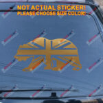 California State Bear Cali UK Union Jack Flag Decal Sticker Car Vinyl pick size - Image 13