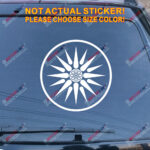 Sun of Vergina Macedonia Flag Decal Sticker Car Vinyl Macedonian pick size round - Image 10