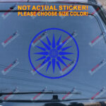Sun of Vergina Macedonia Flag Decal Sticker Car Vinyl Macedonian pick size round - Image 15