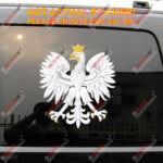 Poland Coat of arms Eagle Polska Herb Polski  Decal Sticker Car Vinyl Reflective