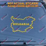 Bulgaria Map Outline Silhouette Decal Sticker Country Car Vinyl Bulgarian a - Image 16