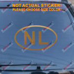 Netherlands NL oval country code Decal Sticker Holand Car Vinyl pick size color - Image 13