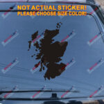 Scotland Map Outline Decal Sticker Scottish Car Vinyl pick size color b - Image 11