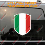 Italy Italian Flag Decal Sticker Shield Car Vinyl reflective glossy c pick size
