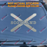 Scotland Saltire Cross Decal Sticker Scottish Car Vinyl pick size color letter - Image 12