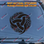 Triple Horn of Odin Decal Sticker Celtic Knot Norse Viking Car Vinyl pick size a - Image 11