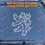 Czech Republic Lion Decal Sticker Czechs Car Vinyl pick size color no bkgrd d - Image 10