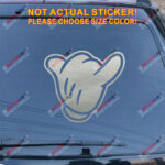 Shaka Loose Hand Gesture Decal Sticker Car Vinyl pick size color style d - Image 13