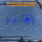 Love Albania Double headed Eagle Decal Sticker Car Vinyl Heart Beat EKG - Image 15