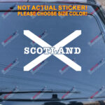 Scotland Saltire Cross Decal Sticker Scottish Car Vinyl pick size color letter - Image 10