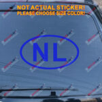 Netherlands NL oval country code Decal Sticker Holand Car Vinyl pick size color - Image 15