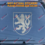 Czech Republic Lion Decal Sticker Czechs Car Vinyl pick size no bkgrd shield - Image 12