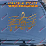 Music Note Notation Sign Decal Sticker Car Vinyl pick size color no bkgrd b - Image 12