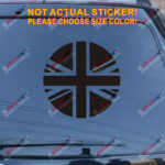 UK Flag Union Jack Decal Sticker Car Vinyl pick size color no bkgrd round - Image 11