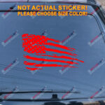 USA American Flag Decal Sticker Car Vinyl pick size American no bkgrd distressed - Image 14